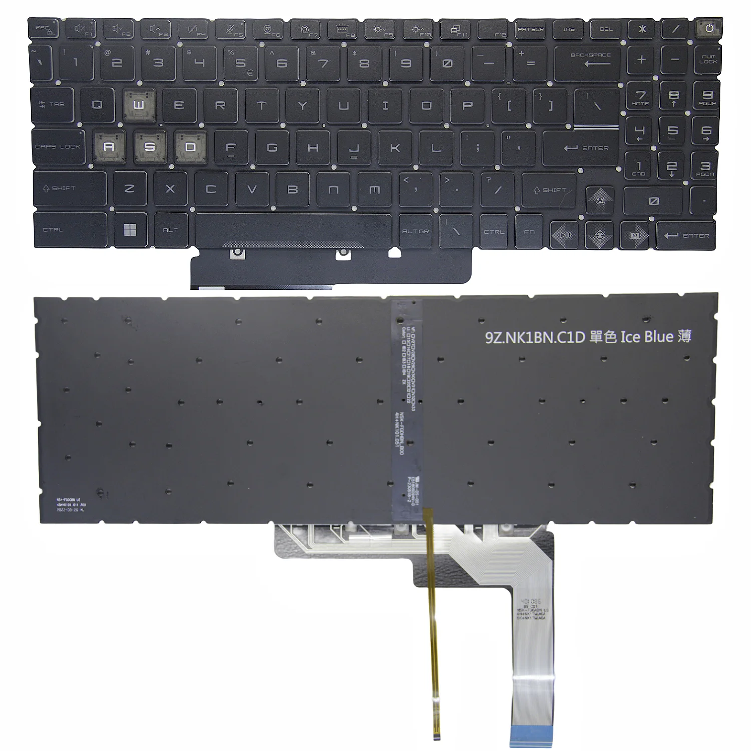 100% новая клавиатура с подсветкой для ноутбука MSI VECTOR GP68HX 13 В GP68 GE68 GP78 GE78HX MS-17S1