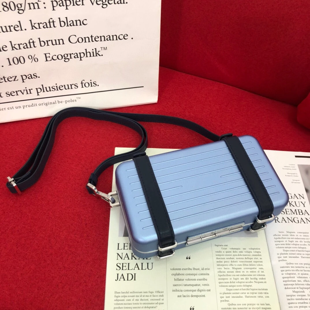 

Men&Women Crossbody Bags Trend Fashion High Quality Aluminum Leather Makeup Bag Suitcase Lady Luxury Designer Brand Shoulder Bag