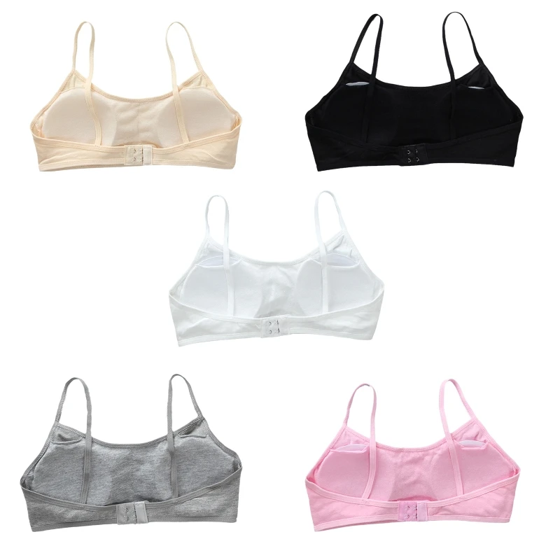 

Wireless Bras for Teen Girls Cotton Padded Comfortable Training Bras Solid Color Bralette Bralettes Straps GXMB