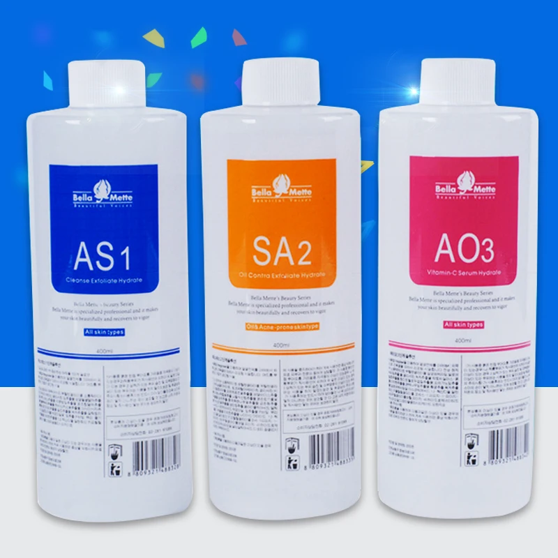 100% South korea imports machine use aqua peeling solution 400ml per bottle aqua facial serum hydra facial serum