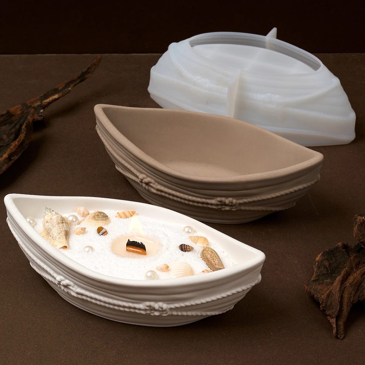 Конопляная веревка лодка чашка для свечи силиконовая форма сделай сам корабля