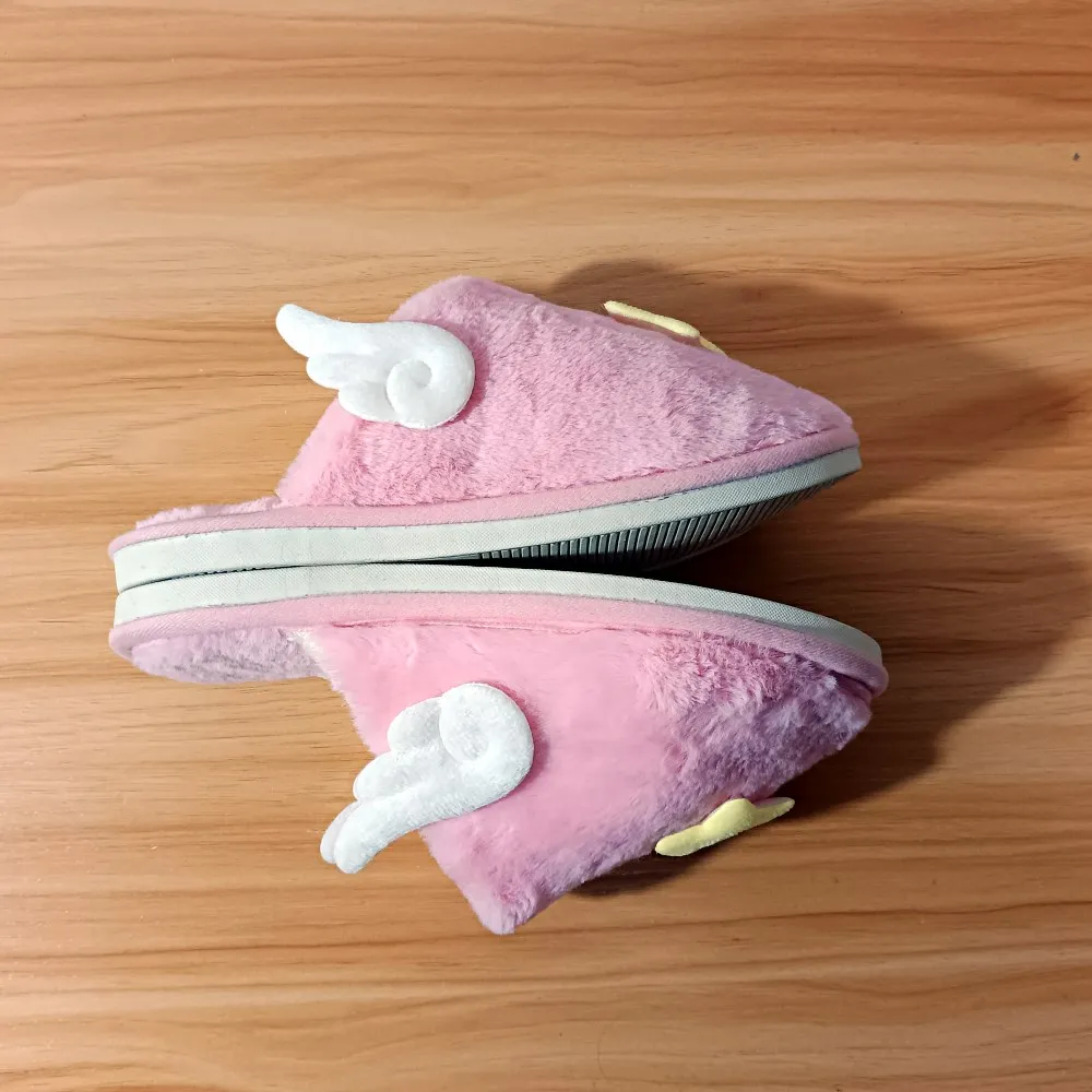 CardCaptor Сакура КИНОМОТО косплей костюм обувь розовые Симпатичные пушистые Тапочки