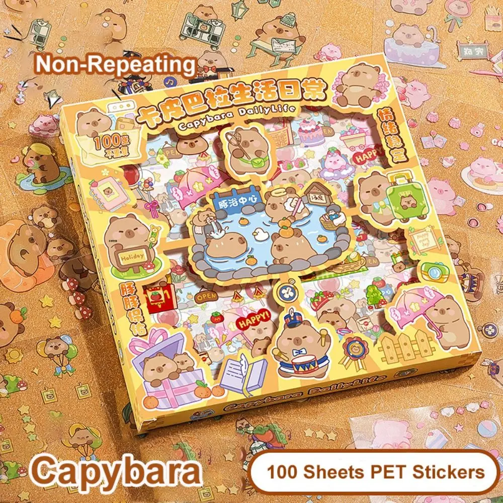 

Набор наклеек с капибарами 100 шт