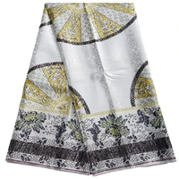 2022 latest jacquard fabric brocade lace print african tulle lace fabric brocade fabric for nigerian wedding party dress s2978