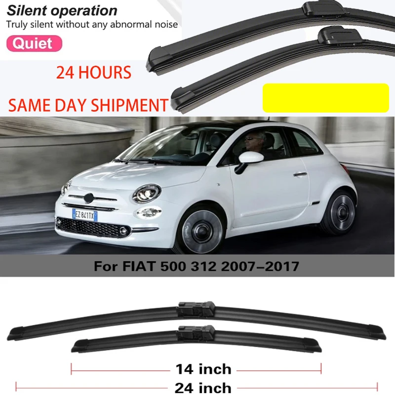 

Передние щетки стеклоочистителя для FIAT 500 312 2007-2017 2008 2009 2010 2009 2010 2012 ветровое стекло переднее окно 24 ''+ 14''