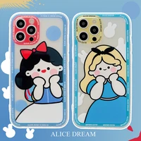 disney cartoon princess phone cases for iphone 12 11 pro max xr xs max x 78plus lady girl shockproof soft clear tpu shell