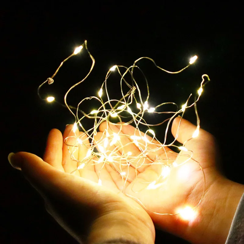 

Christmas LED Outdoor String Lights Fairy Tale Garland Battery Powered Copper Wire Lights For Christmas Lantern Party Wedding