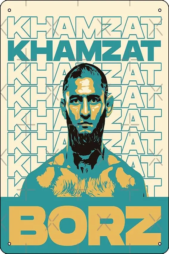 Khamзат Борз чимаев подарки для фанатов ММА фотопечать металлический жестяной