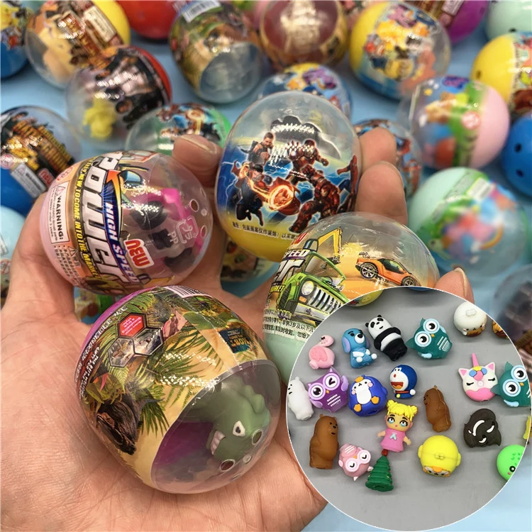 

10Pcs Macaron 47mm*55mm Surprise Capsule Toy Mixed Egg Ball Model Puppets Toys Ramdom Mix For Vending Machine