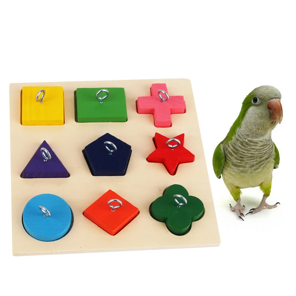 

Parrottoys Bird Puzzle Educational Training Block Playing Woodintelligence Feeder Interactive Birds Parrotssmall