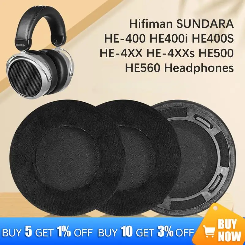 

1Pair Foam Ear Pads Cushion Leather Earpad For HIFIMAN SUNDARA HE-400 HE400I HE400S HE-4XX HE-4XXs HE500 HE560 Headphone