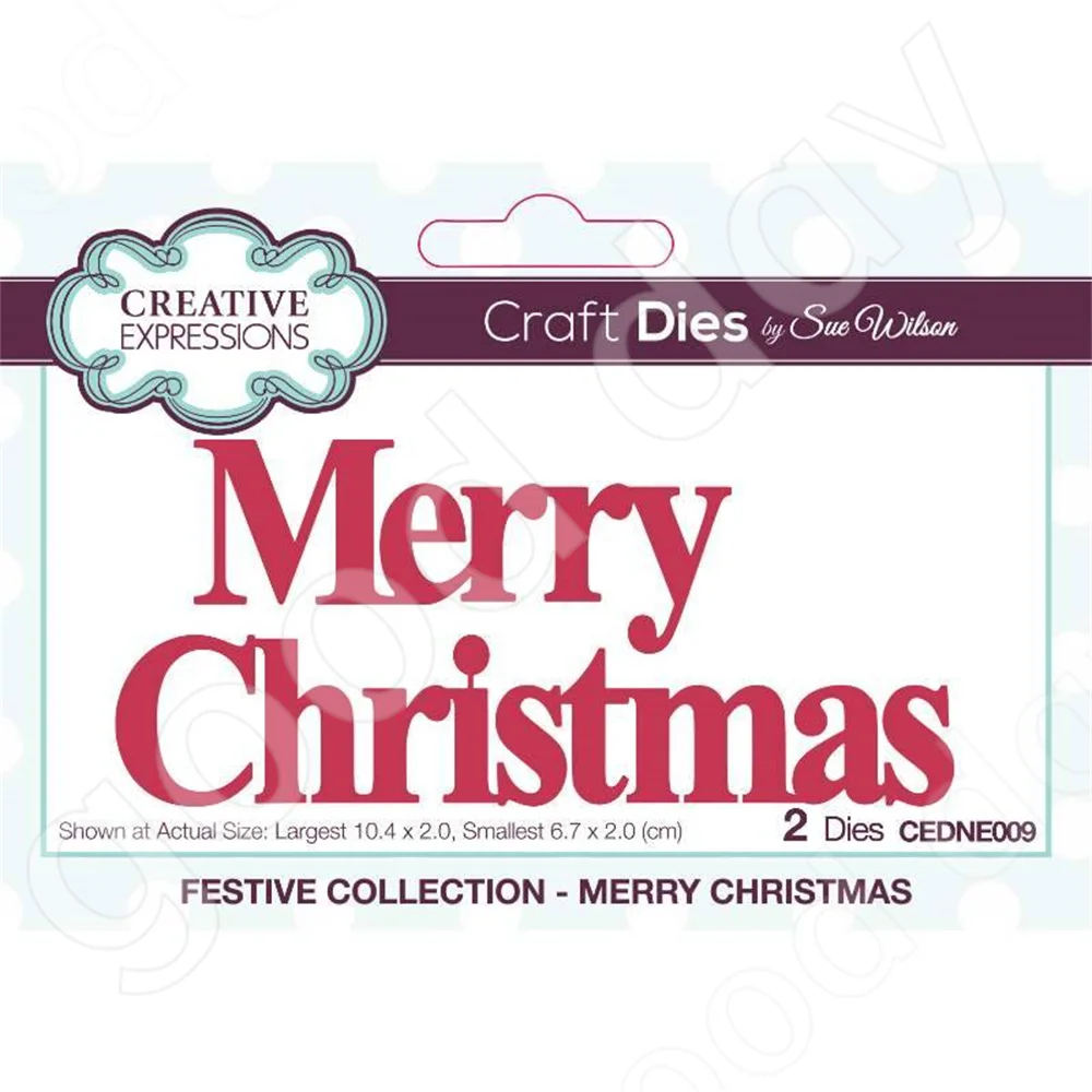 

New Merry Christmas Metal Cutting Dies Scrapbook Diary Decoration Embossing Template Diy Greeting Card Handmade 2022 Arrival