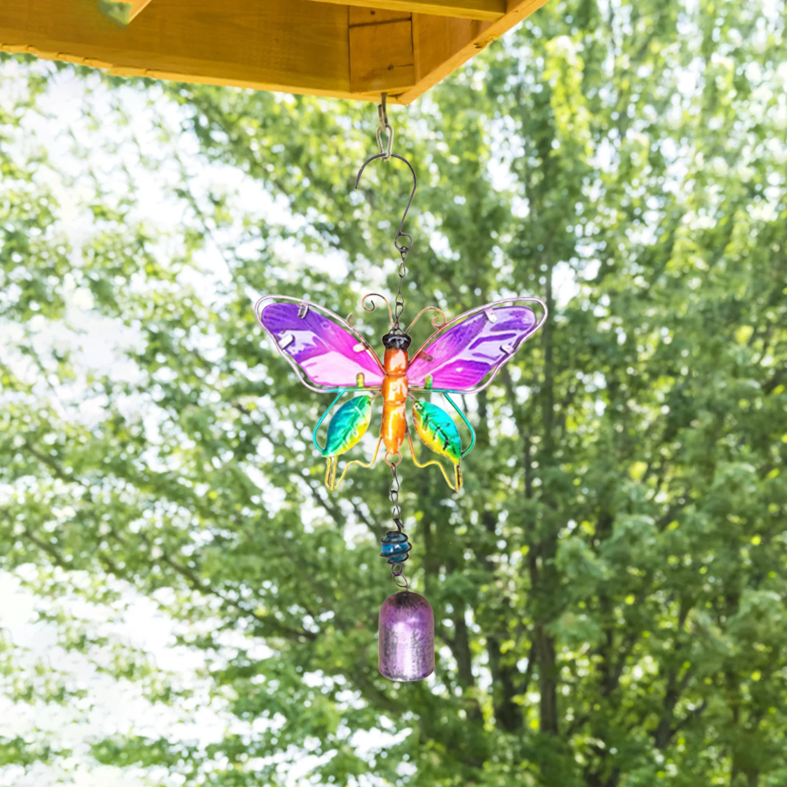 Ветряные колокольчики с бабочками для сада металлическая бабочка ветряные