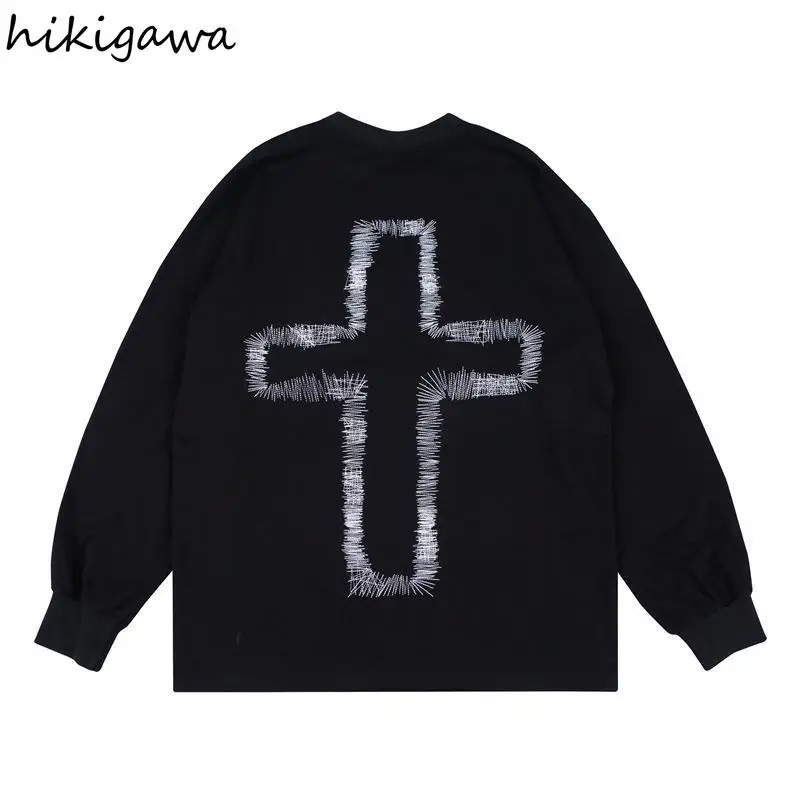 Модные свитшоты женская уличная одежда в стиле Харадзюку топы большого размера