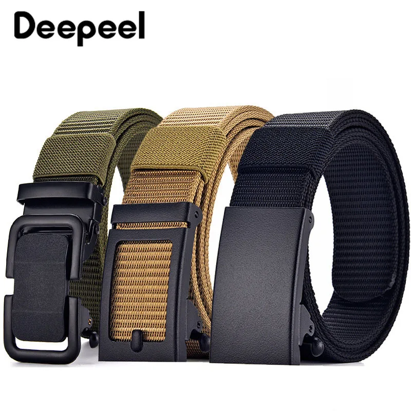 

Ремень брезентовый мужской с автоматической пряжкой, 3,5*120 см