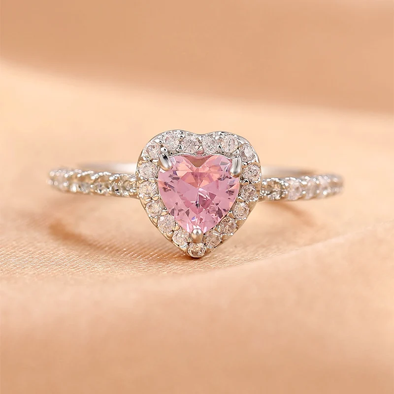 Foxanry Серебряное Стандартное Кольцо С Кубическим Цирконием Для Женщин И Девочек