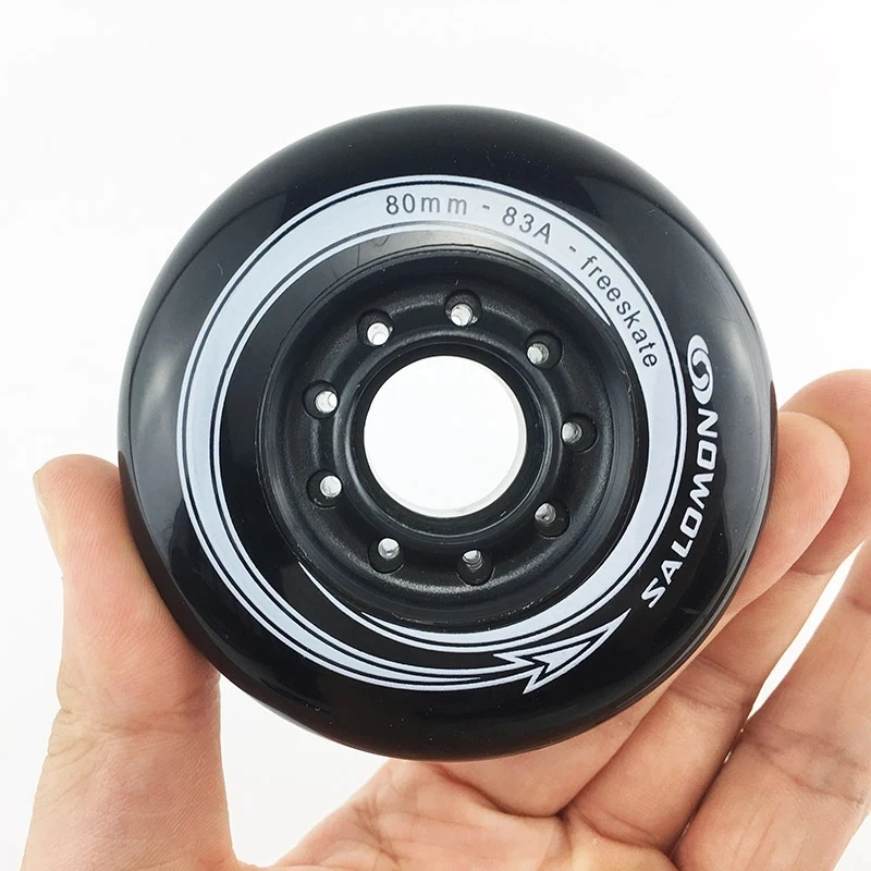 

80mm 83A Slalom Inline Skates Wheels 8PCS/EST Skating Roller Black Street Asphalt Road FSK Skating Roller Patines Tires