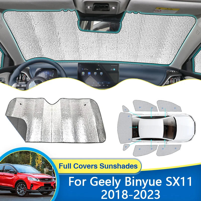 

For Geely Binyue SX11 Coolray Proton X50 2018 2019 2020 2021 2022 2023 Window Sun Visor Sunshades Curtains Protection Accessorie