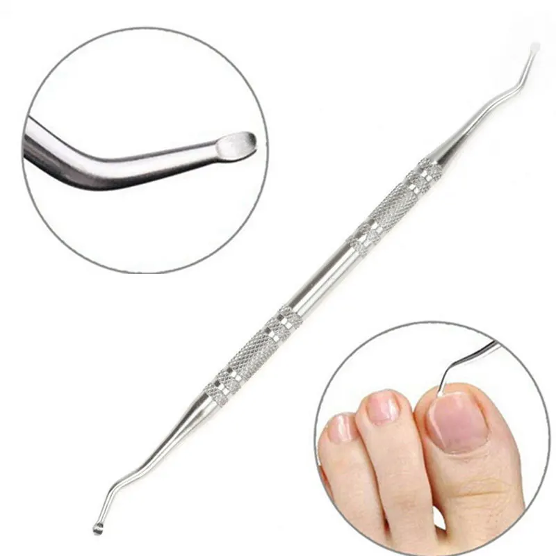 

1pc Silver Cuticle Pusher Remover Stainless Steel For Cleaning Finger Dirt Remove Dead Skin Manicure Care Groove Clean Tool