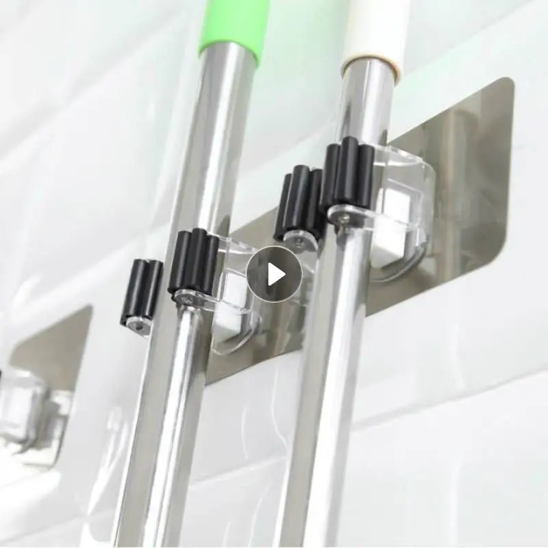 

Настенный органайзер для швабры, держатель для швабры, вешалка для щетки, метлы, стеллаж для хранения, кухонный инструмент, аксессуары для в...