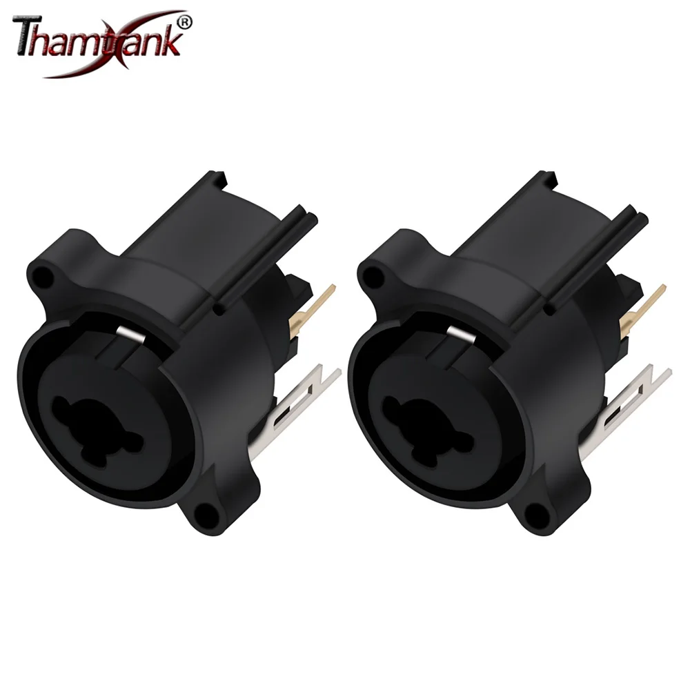 4pc XLR 6.35mm 3Pin Female Jack Connector Zinc Alloy Pure Copper Panel Mount Chassis for Microphone Audio Video System - купить по