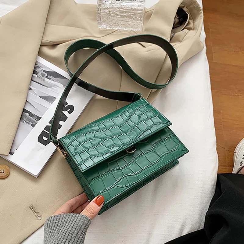 

New Casual Women Shoulder Bags Small Crossbody Flap Bag Female PU Leather Solid Color Handbag Purse