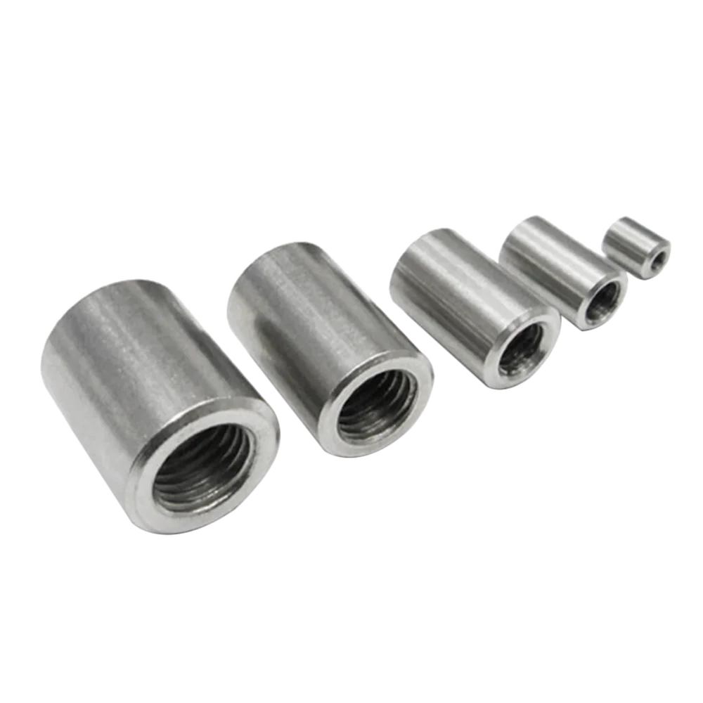 

2 шт., гайка с круглым стержнем M6 M8, увеличенное соединение, полная резьба, зернистость 304 A2, нержавеющая сталь L = 15/20/25/30 мм, высокое качество