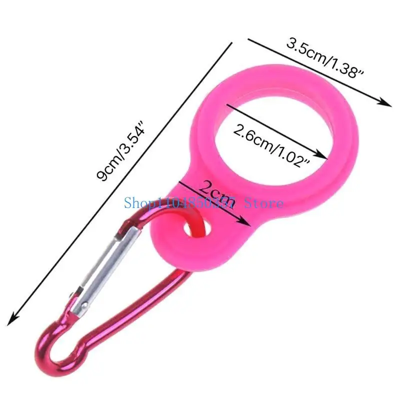 652F Силиконовая подвесная пряжка, безопасный держатель для бутылки с водой с карабином, зажимом для ремня (art.: 3920da0d85a56) - 3920da0d85a56