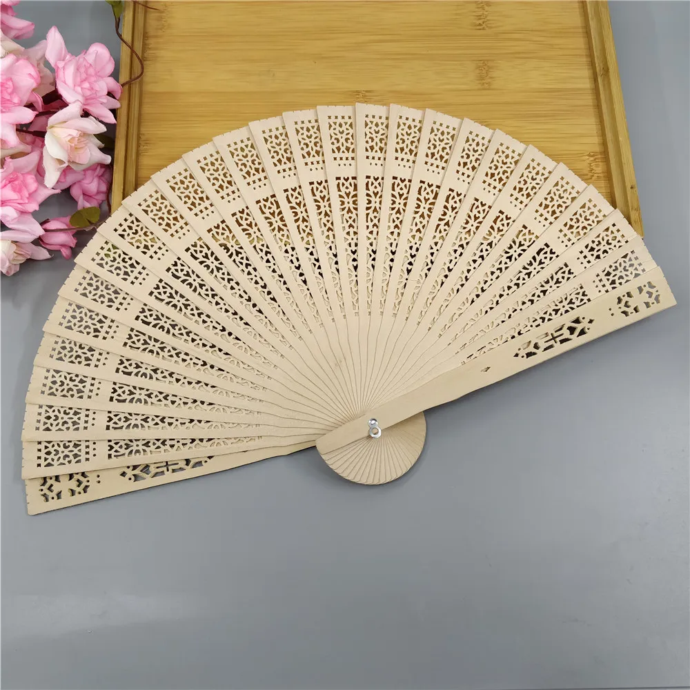 

50Pcs Personalized Engraved Wood Folding Hand Fan Wedding Personality Fans Birthday Customized Baby Party Decor Gifts For Guest