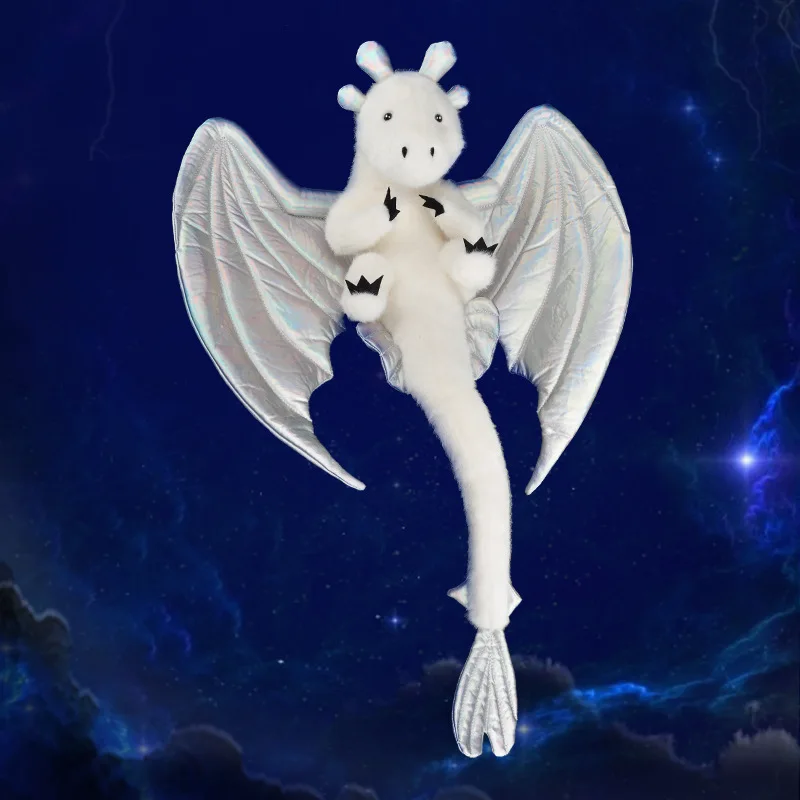 

Милая плюшевая кукла Flash Dragon высокой точности, белая искусственная игрушка в виде животных, мягкая кукла, подарки для детей