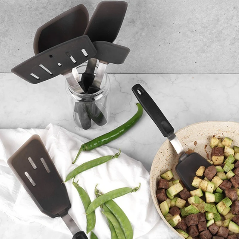 Силиконовые лопаточки термостойкие антипригарные кухонные принадлежности