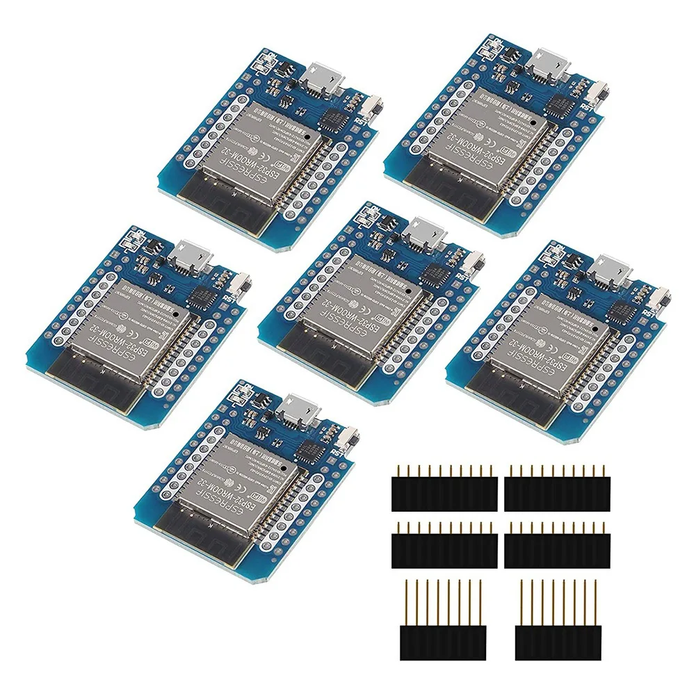 

Макетная плата D1 Mini NodeMCU ESP32, 6 шт., беспроводная, wi-fi, Bluetooth, 5 в, совместима с Arduino