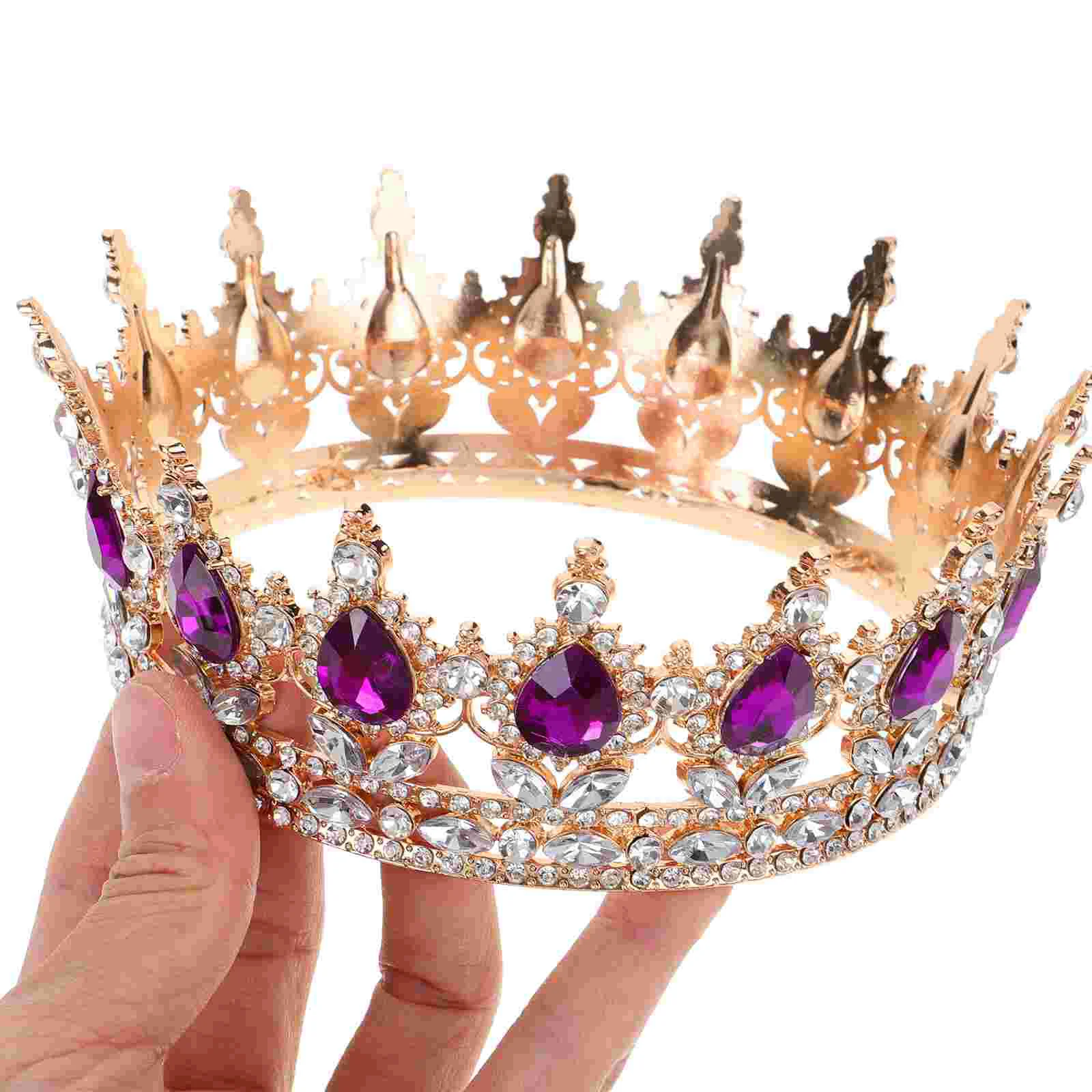 Свадебные головные уборы для свадьбы бриллиантовая корона золотая хрустальная