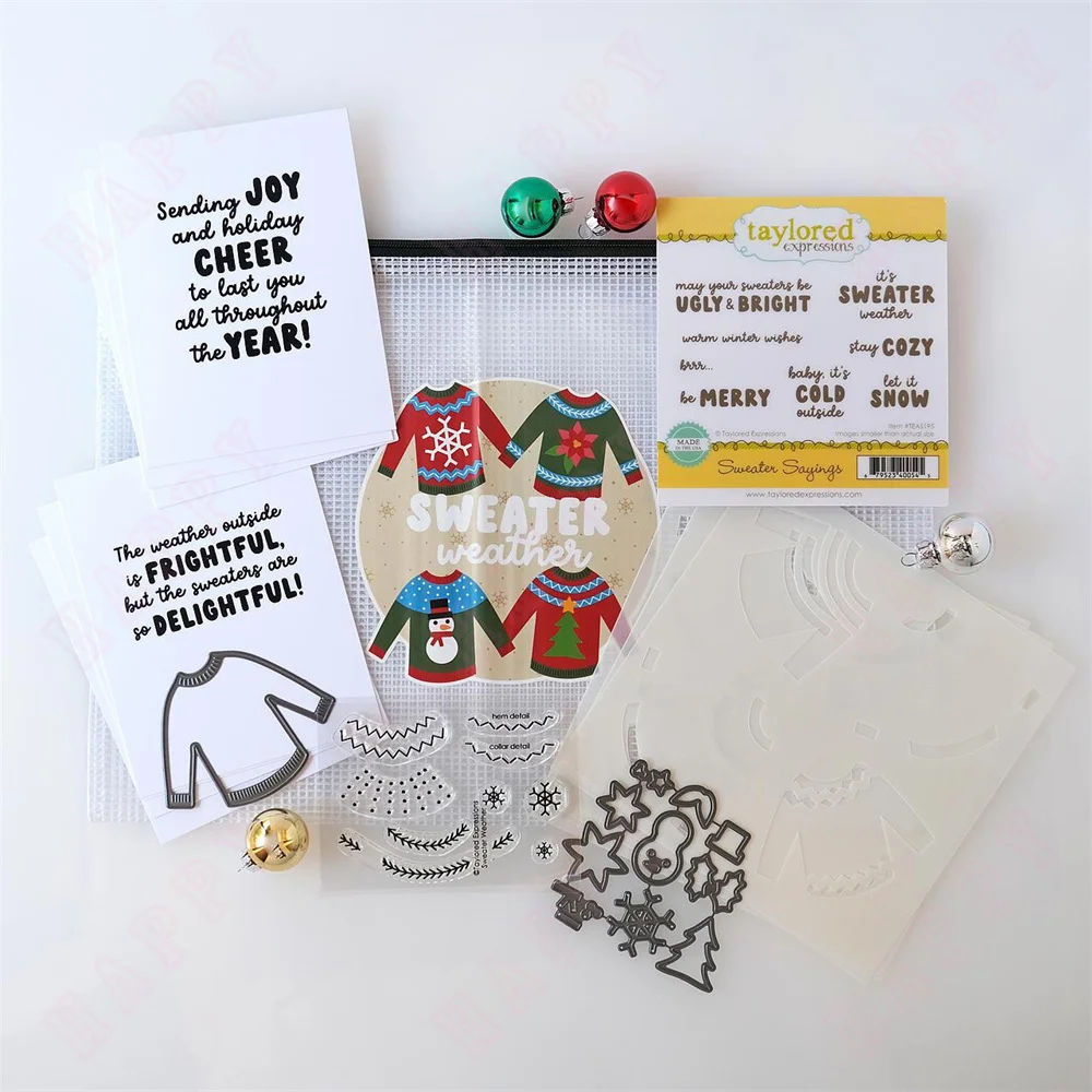 Штамп для свитера новинка металлические штампы трафарет скрапбукинга украшения