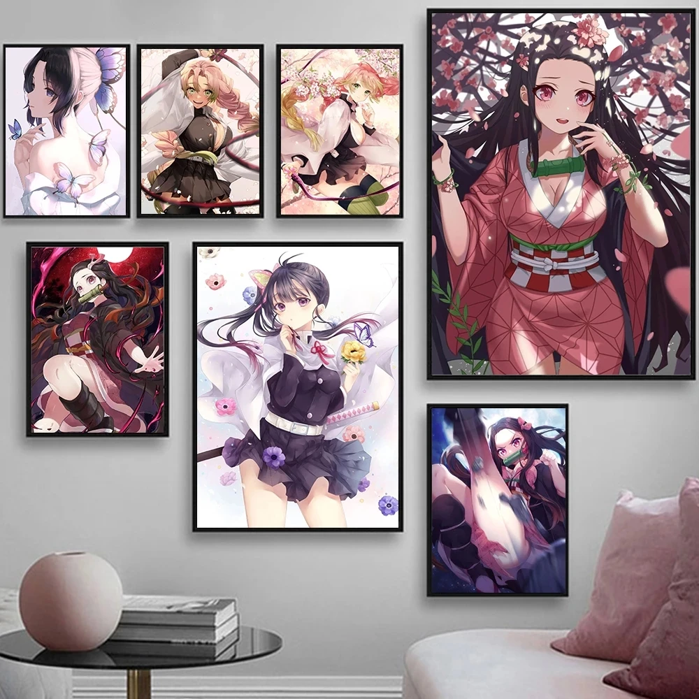 

Japanese Demon Slayer Anime Poster Kanao Nezuko Mitsuri Canvas Painting Print Modern Wall Art Picture Room Home Decor