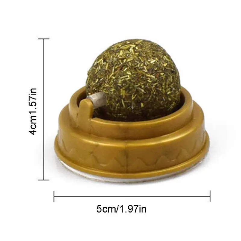 ​Natural Catnip Wall Stick-on Ball Toy Treats Healthy Natural Removes Hair Balls to Promote Digestion Grass Snack