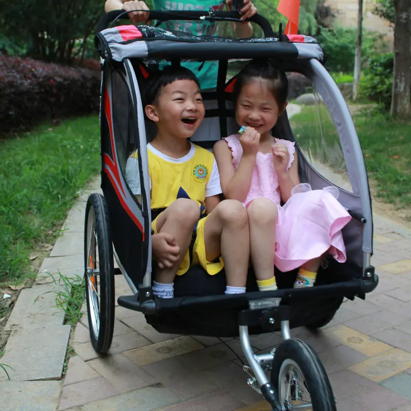 Trailer, 20 Inch Big Wheel Baby Stroller, Foldable Kids Jogg