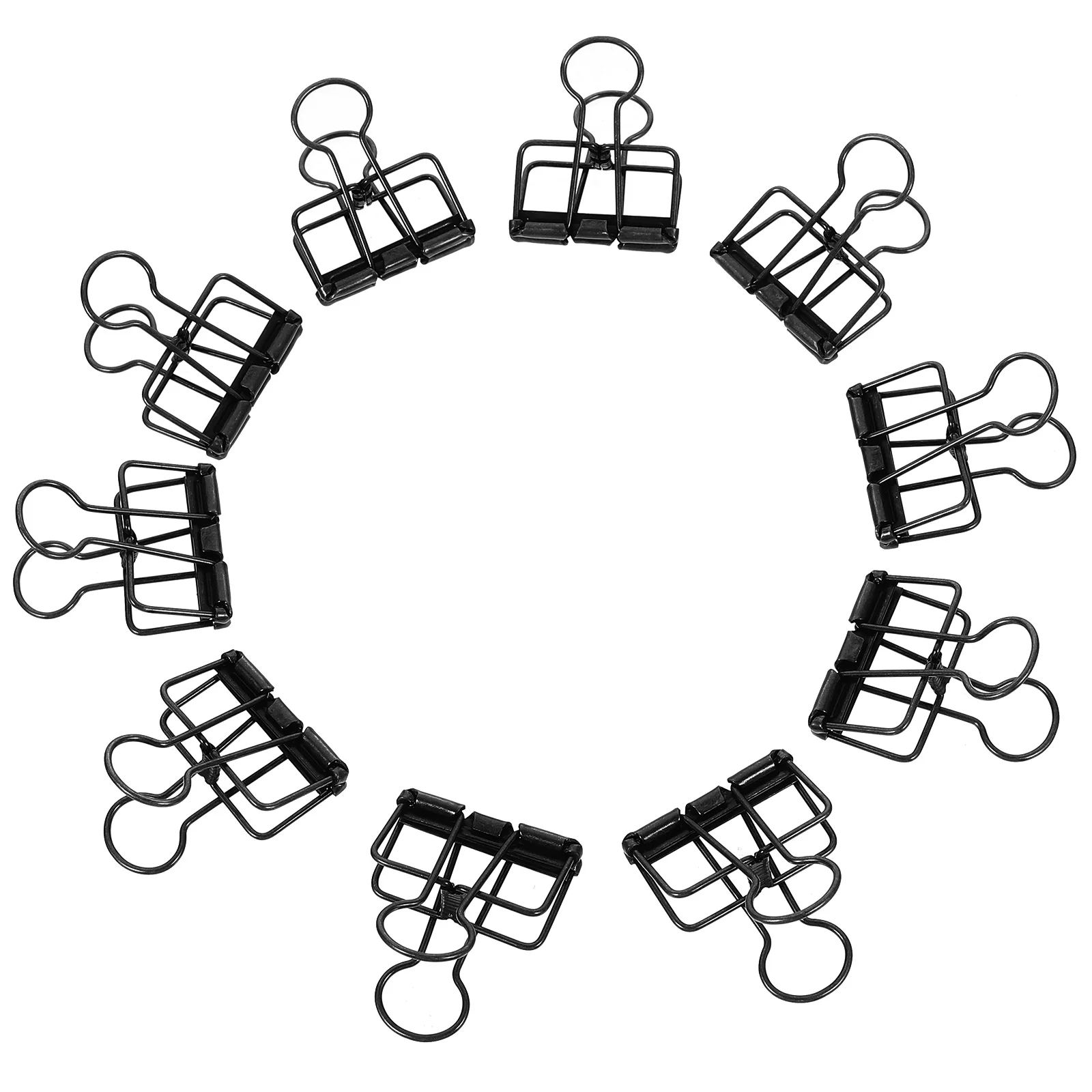 

10Pcs Metal Foldback Clips Office Paper Drawing Clip Vintage Paper Clips Stationary Clamp