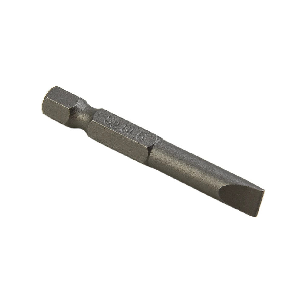 

6pcs/set 50mm Flat Head Slotted Tip Magnetic Screwdrivers Bits 2.0-6.0mm Driver Bits Hand Tools Screwdriver Drill Bit