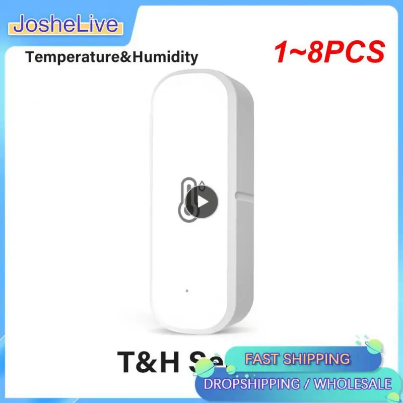 

Умный гигрометр Tuya Zigbee/Wi-Fi, устройство для измерения влажности и температуры в помещении, дистанционное управление через приложение, работает с Alexa, 1-8 шт.