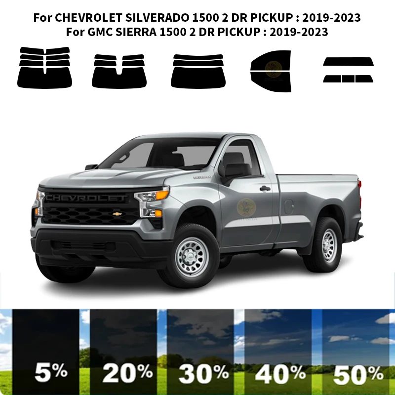 

Нанокерамическая Автомобильная УФ-пленка Precut для окон, автомобильная оконная пленка для CHEVROLET SILVERADO 1500 2 DR PICKUP 2019-2023