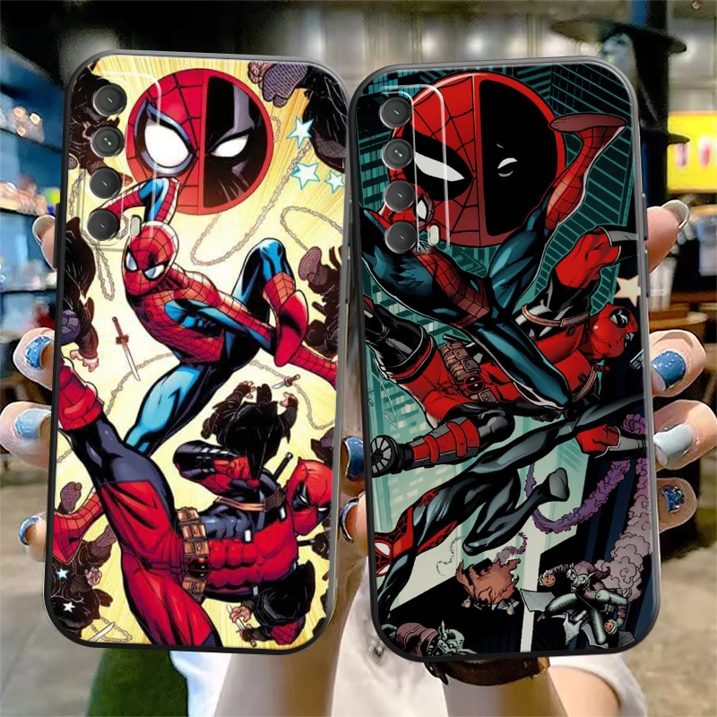 

Marvel Spider-Man Phone Case For Huawei P Smart Z 2019 2021 P20 P20 Lite Pro P30 Lite Pro P40 P40 Lite 5G Silicone Cover Soft