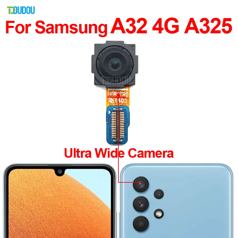 Задняя передняя камера A32 4G для Samsung SM-A325F A325M A325N Маленькая макрообразная глубина