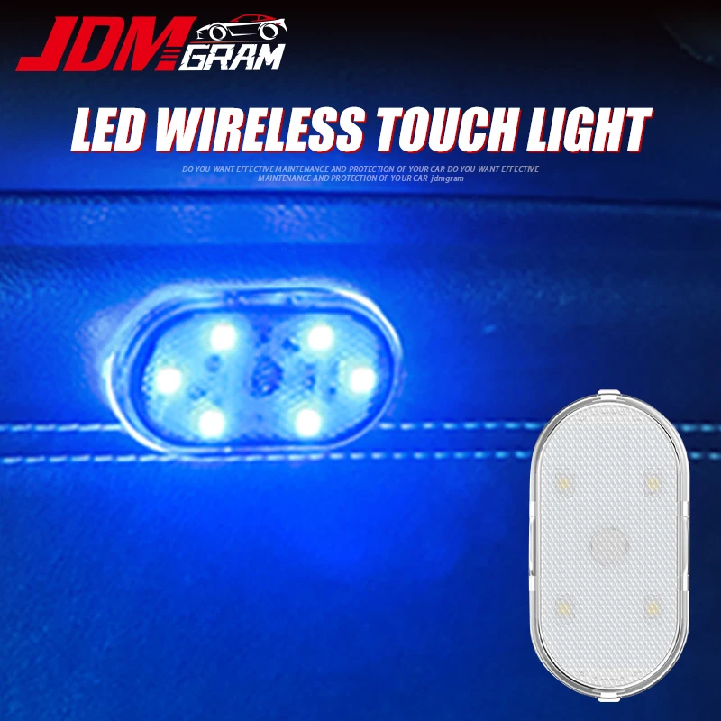 Wireless Car LED Night Light Touch Switch Magnet Universal Mini USB Door Trunk Roof Foot Reading Lamp Auto Interior Accessories