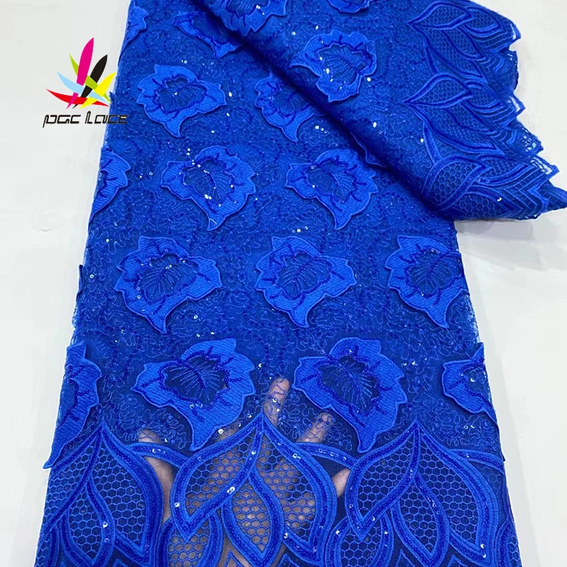 

Sequins Tulle Lace Fabric Bridal Blue Color French African Nigerian Latest Design High Quality Tulle 2021 Stylish Embroidery