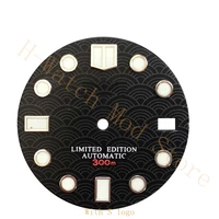 2022 big mm mod watch for sei prospex nh35 movement skx007009 turtle abalone 28 5mm black color