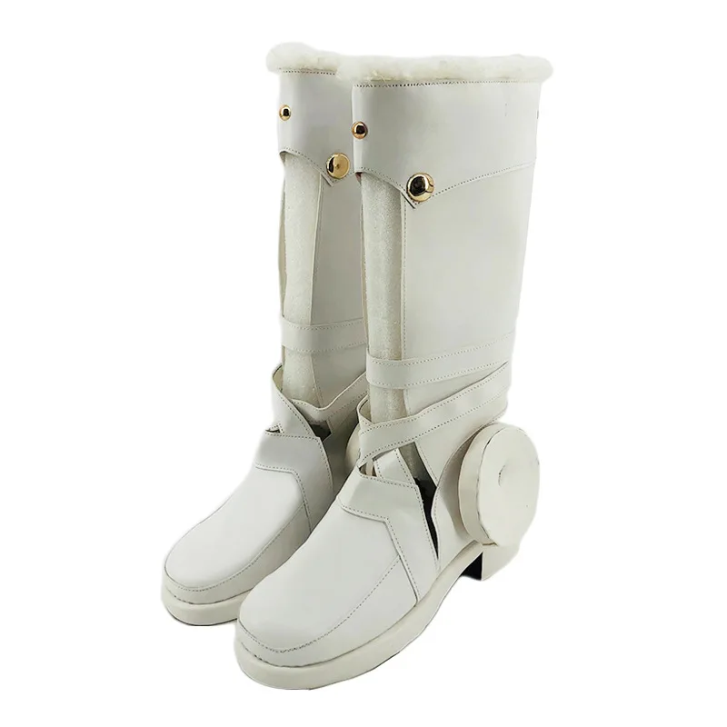 Аниме Mamusume красивые туфли дерби Oguri для косплея белые длинные сапоги косплей