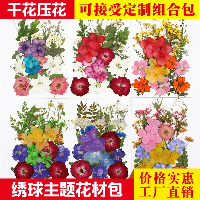 

Pressed Flower Pack, Hydrangea Dried Flower Pack, Embossed Material Pack, Flower True Flower, Leaf Specimen