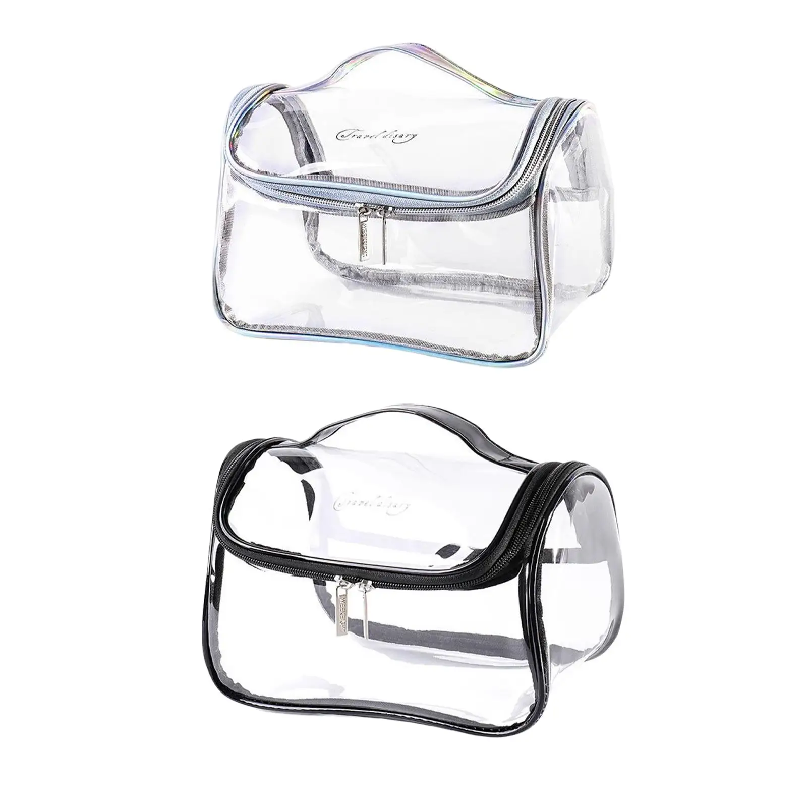 

Clear Makeup Bag Multipurpose Large Opening Beach Bag Cosmetic Bag for Carry on Travel Essentials Toiletries Traveling Bathroom