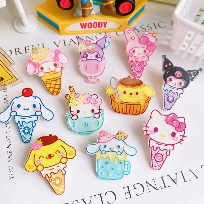 

Cinnamoroll Kuromi Pompompurin Hello Kitty Sanrio My Melody Cartoon Acrylic Transparent Storage Box Anime Toy for Girl Gift